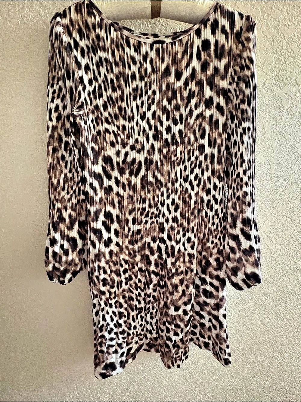 Catherine Malandrino Animal Print Dress Brown & White